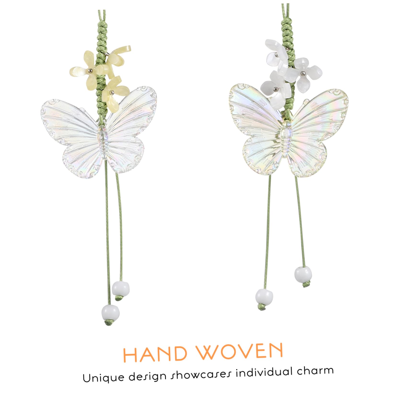 Tofficu Teléfono Con Colgante Flores Blancas Flores Amarillas Accesorio Para Llaves Y Único Y Elegante Mano