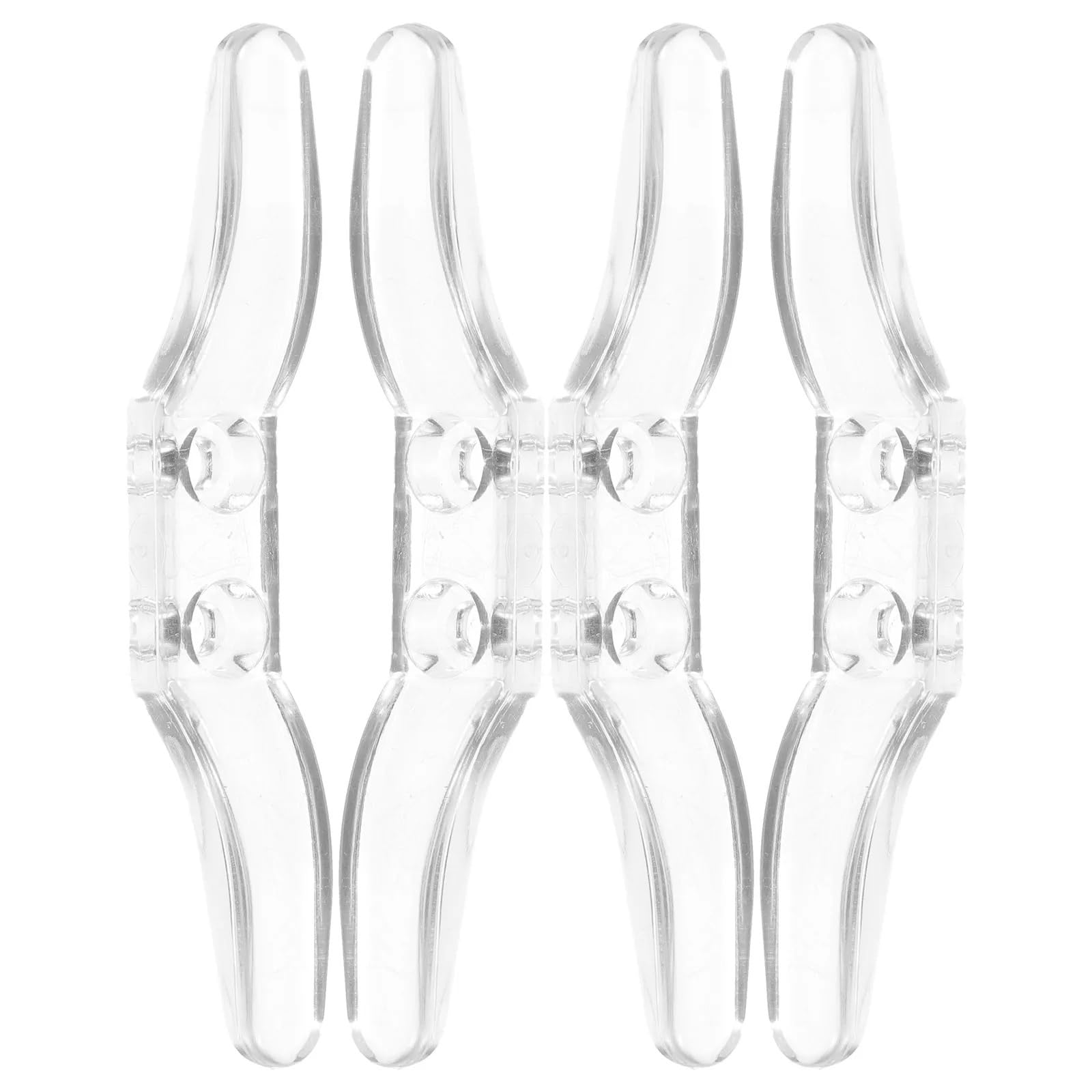 PPQIRU 4pcs Cord Winder Clear Curtain Hooks Adhesive Bracket Window Blinds Safety Rope Cleats Fits Most Blind Accessories Decor For Home