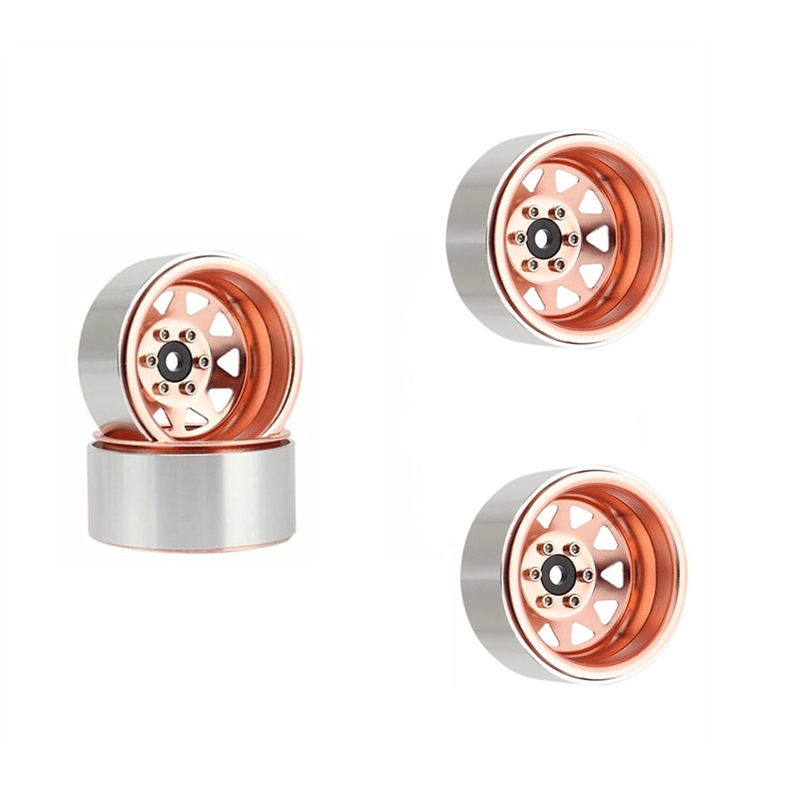 Cerchioni per Auto telecomandati da 1, 9 Pollici, 4, 5 Slot, Parte modificata in Metallo per Camion da Arrampicata per Auto a, Forniture Decorative, Controllo cingolato, Ruota in Metallo