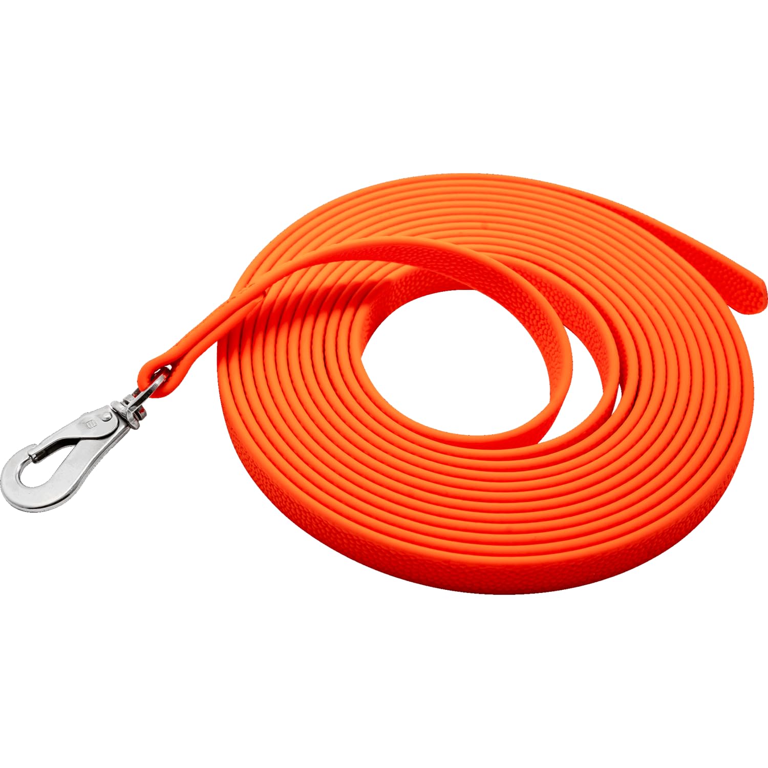 Sprenger Footballgrip BioThane® Schleppleine ohne Handschlaufe, 10 m, 16 mm – Rutschfester Grip auch bei Nässe, extrem reißfest, Orange
