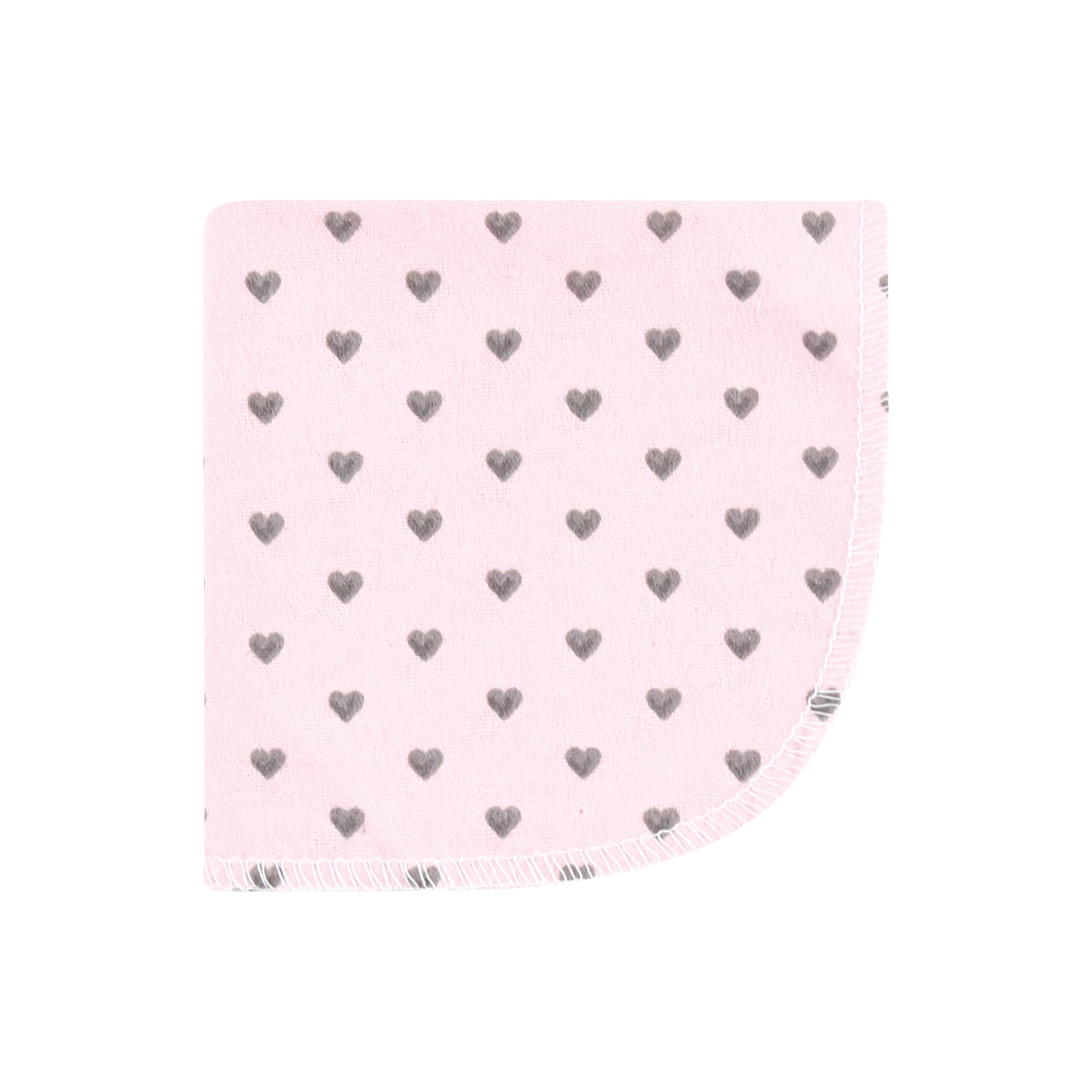 Hudson Baby Unisex Baby Flannel Washcloths, Farm Friends Pink 10Pk, One Size