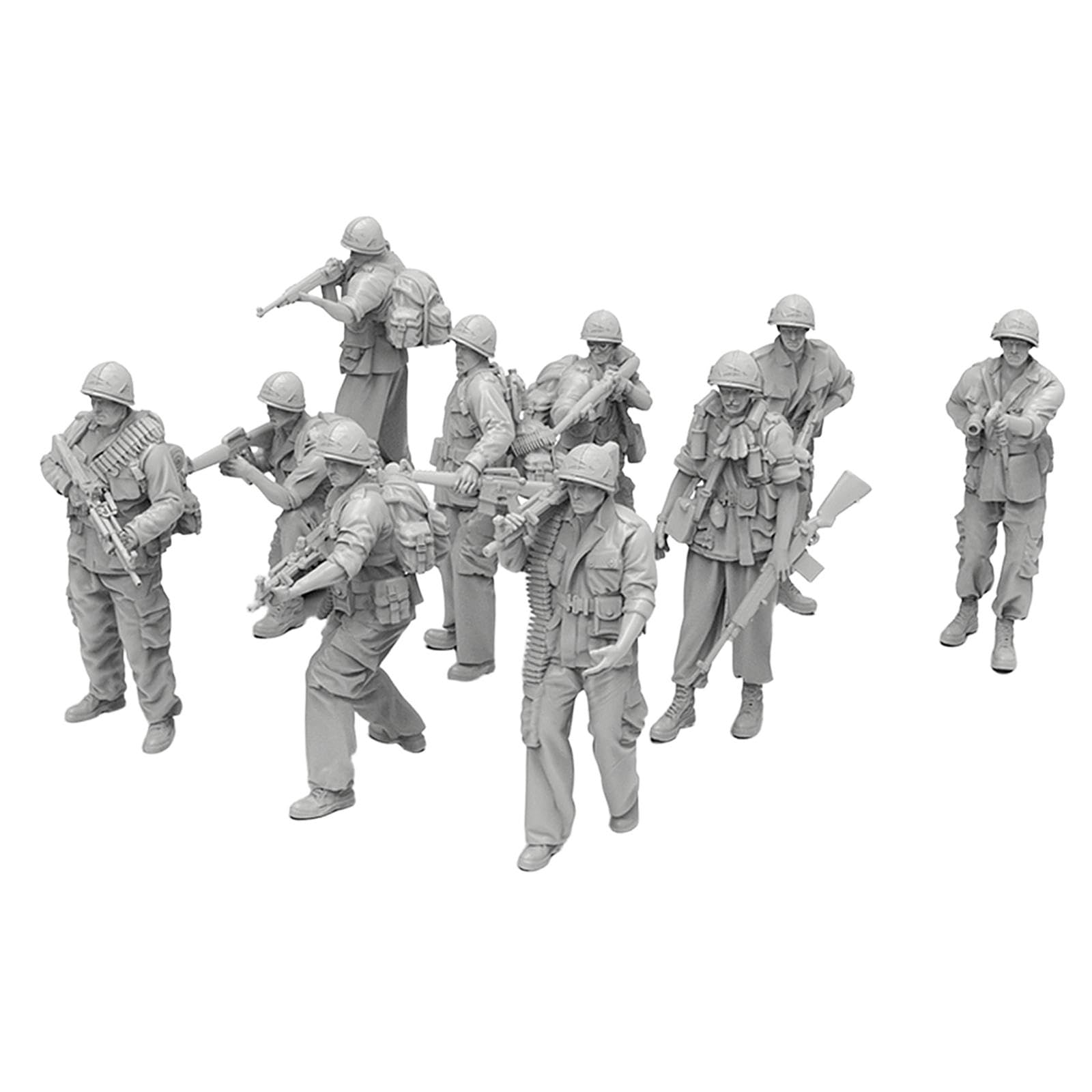 Conjunto de 10 Figuras en Miniatura a Escala 1:35 para Diorama O Mesa de Arena.