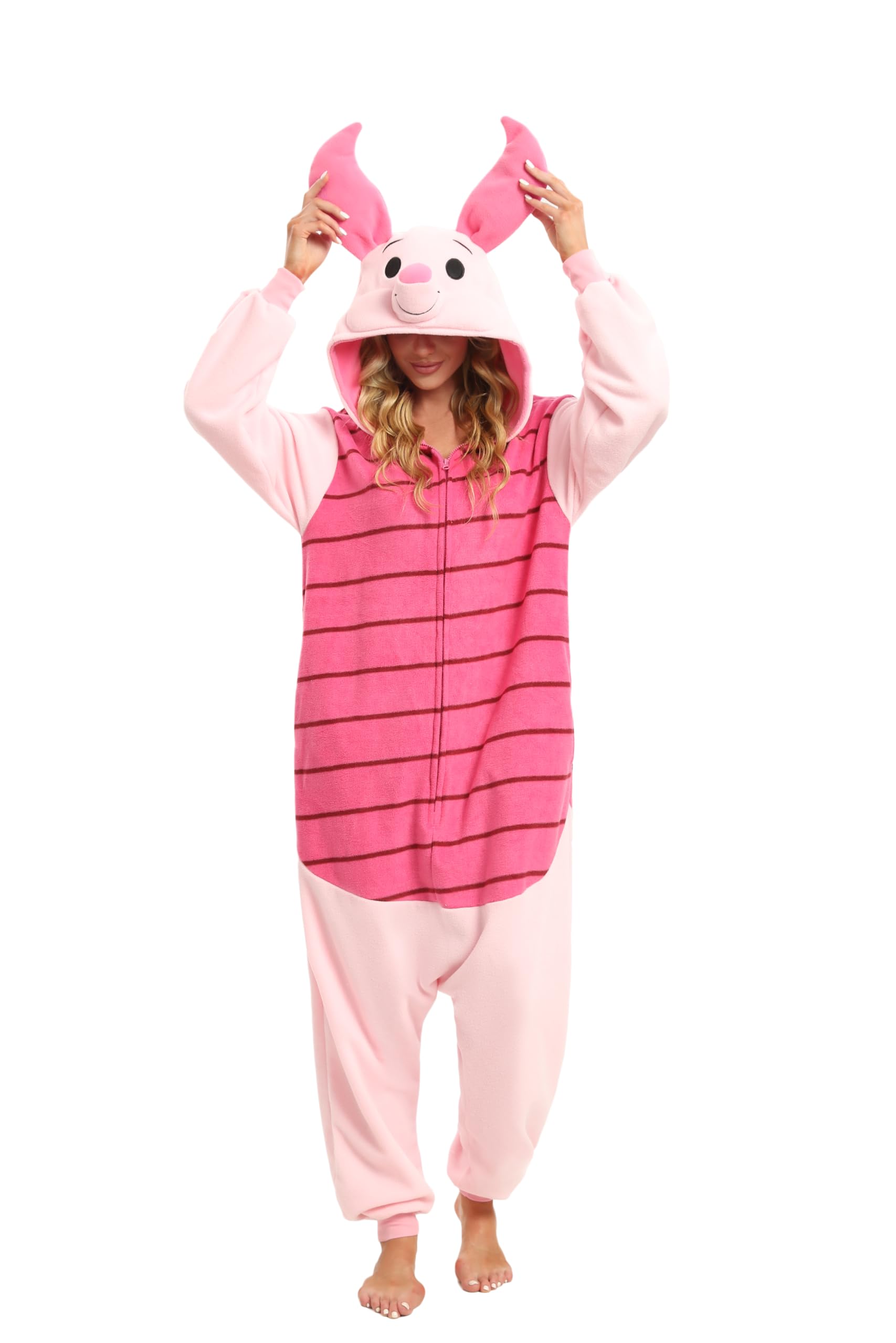 BGOKTA Halloween Animal Onesie Pajamas for Adults Costume Cosplay Homewear One Piece