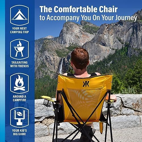 Kijaro Dual Lock Folding Camp Chairs - Versatile for Sports, Outdoors & Lawns - Locks Positions - Maldives Blue - Image 10