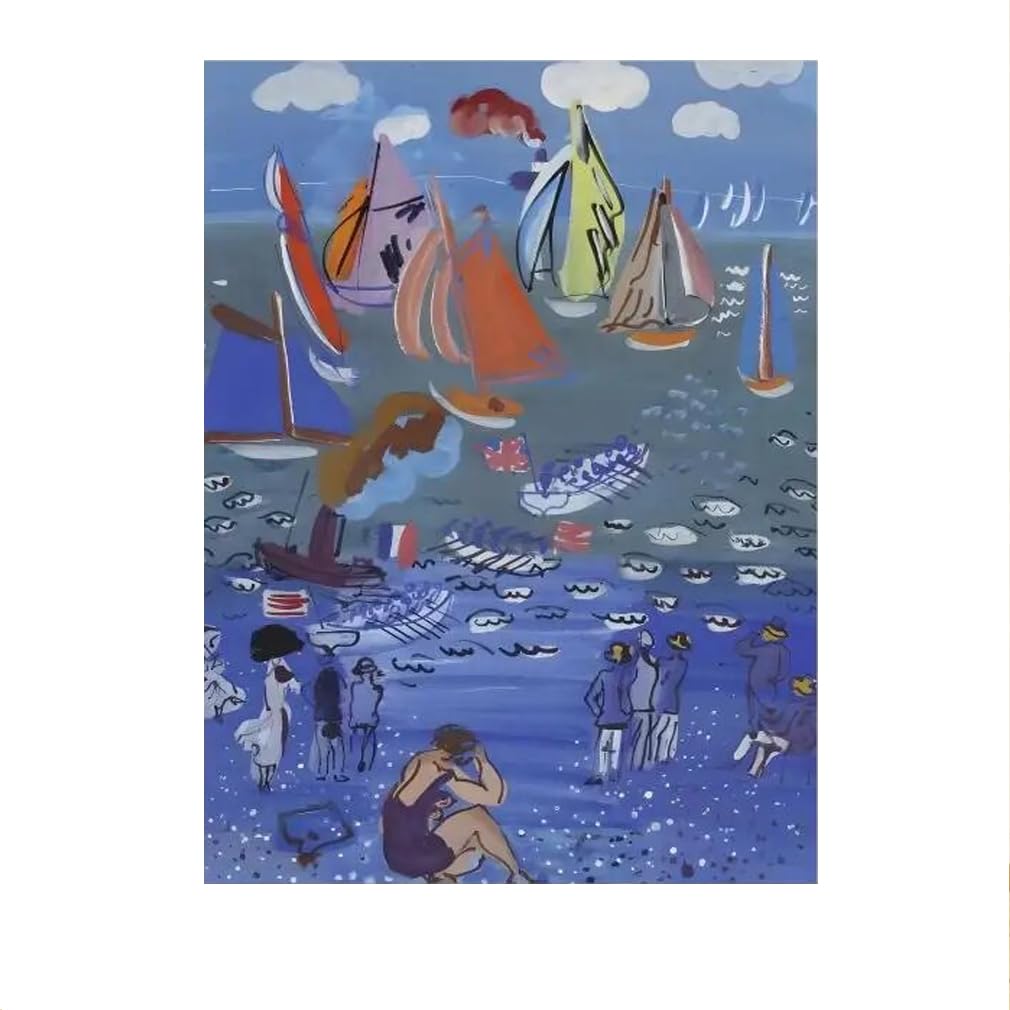 LHHJF LJHFA Raoul Dufy Exhibition Poster Museum Vintage Wall Art Raoul Dufy Canvas Painting And Prints Modern Home Decor Picture 40x60cmx1 No Frame