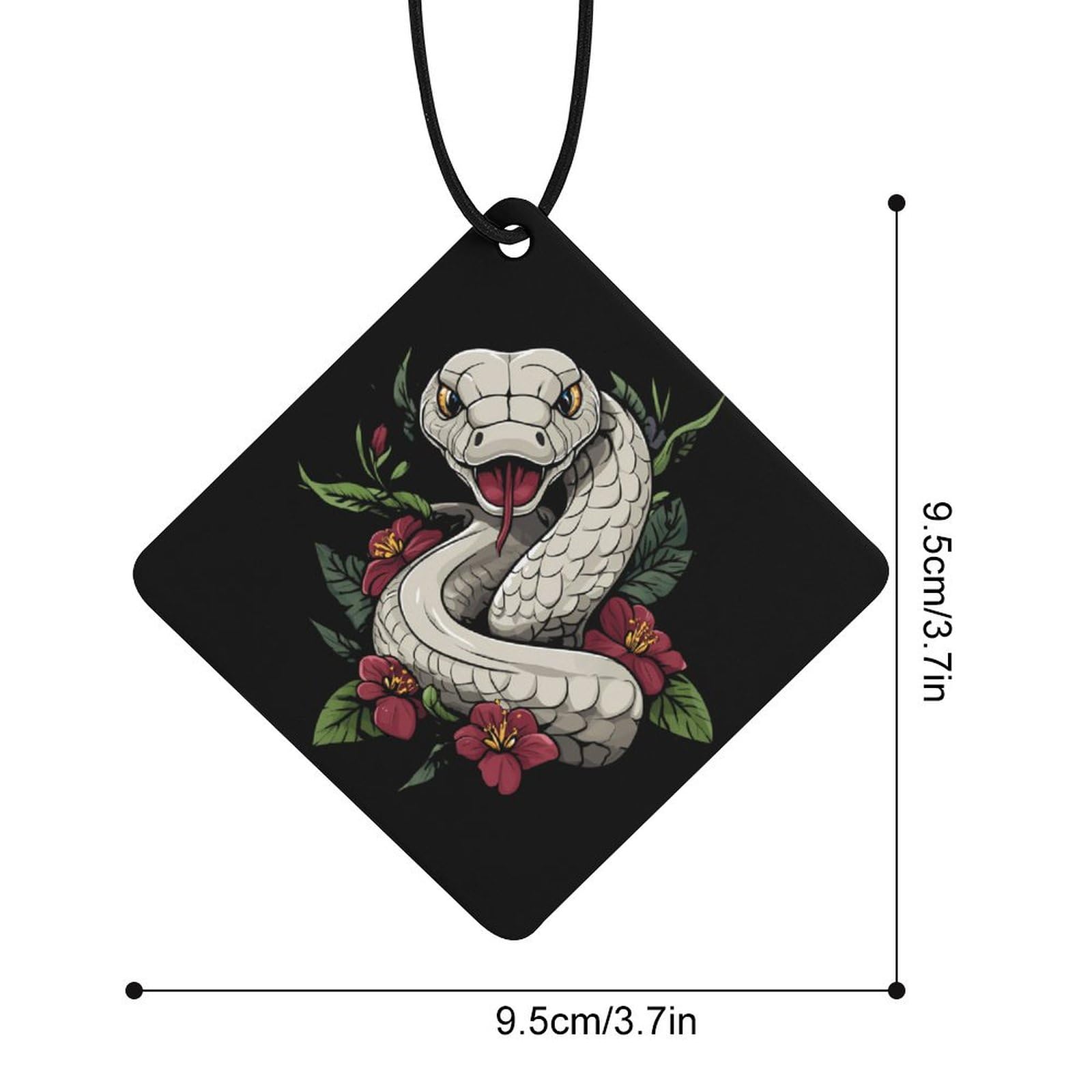 Snake Flower Car Air Freshener Hanging Aromatherapy Tablets for Car Accessories Rhombus
