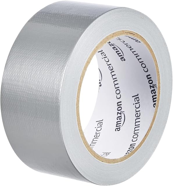 AmazonCommercial Heavy Duty Advanced Strength Duct Tape, 4.77 centimeters by 18.28 Meters, Silver, 3-Pack