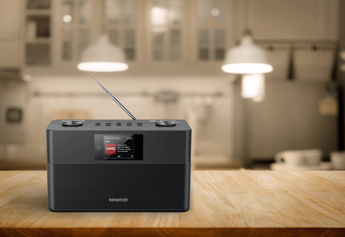 Kenwood CR-ST100S-B Smart-Radio mit Internetradio, WLAN, DAB+, UKW, Bluetooth, 2x10W RMS, Bassreflex Lautsprecher