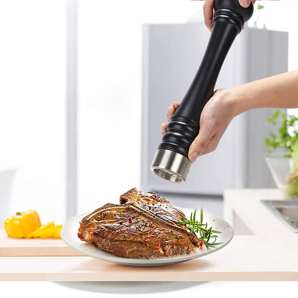 macinatori di pepe, macinatori di legno, Macina sale e pepe in acciaio inossidabile manuale, macina pepe nero, bottiglia for condimenti da cucina