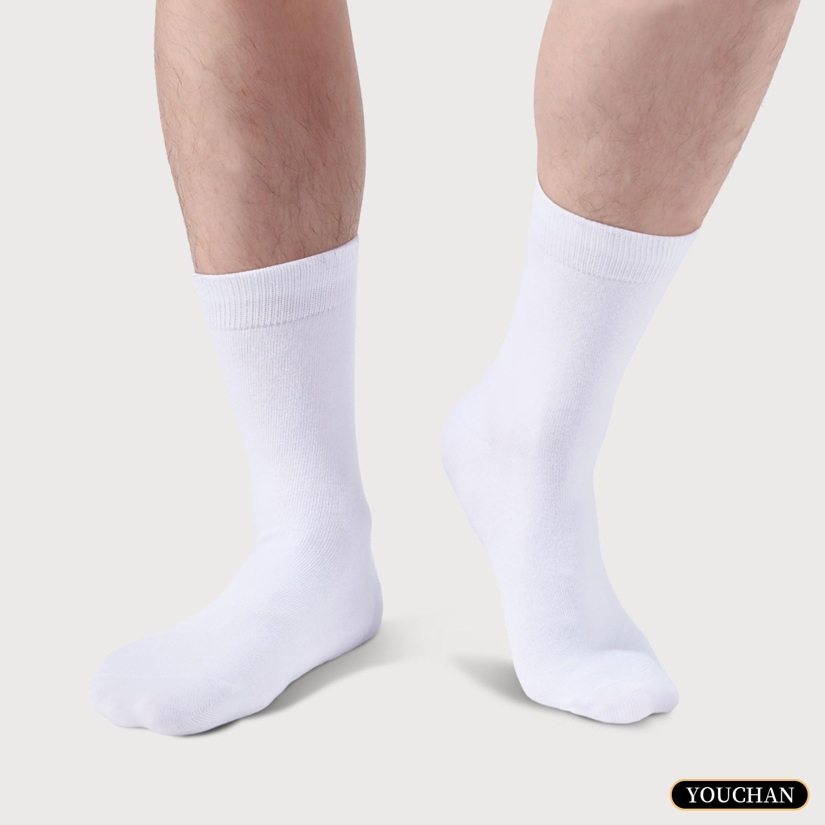 YOUCHAN 10 Paires de Chaussettes Pour Hommes Femme Classiques Confortable Respirantes Coton Chaussettes