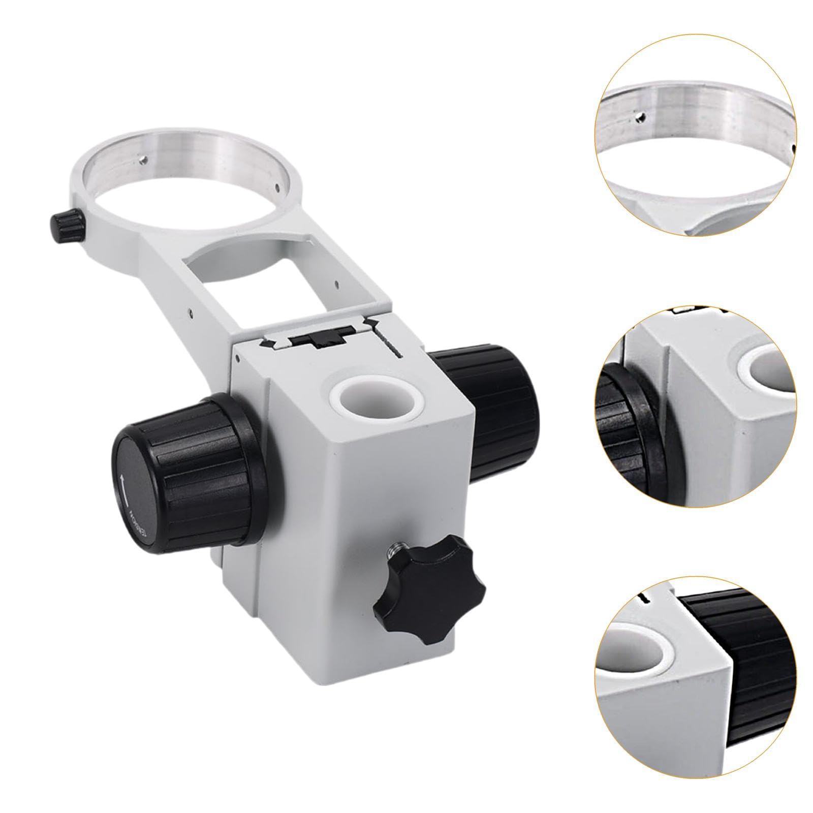 B Baosity Microscopio Soporte Estante Fijador Universal Compatible con Varios Microscopios Y Fácil Instalación Adecuado para Laboratorios Talleres Oficinas, Blanco