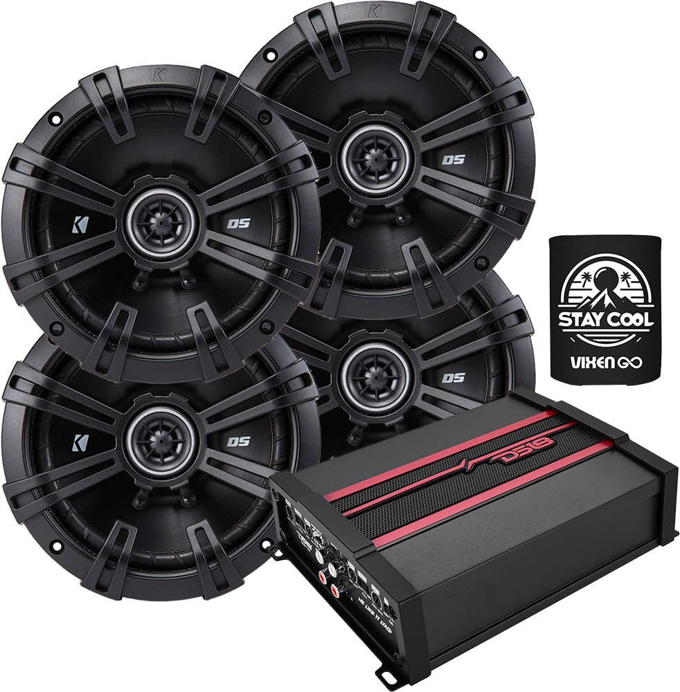 Amazon.com: KICKER Speakers and Amp Package of 3 Items: 6-1/2