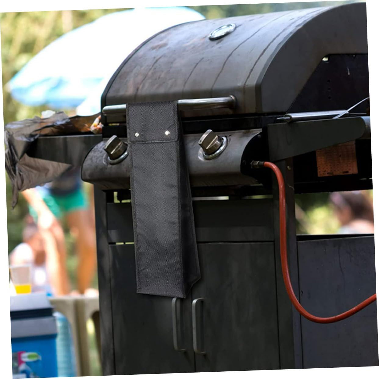 HEMOTON 3 Pezzi Custodia Per Barbecue Portatile Kit Borsa Portaoggetti Per Utensili Stoccaggio Della Griglia Borse Per L'organizzazione Griglia Portautensili Black Tessuto Oxford 600d