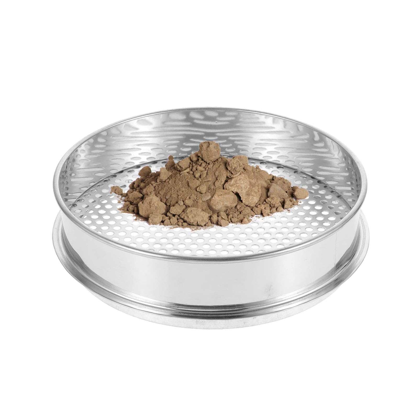 NAKUL Soil Sifter,Testing Sieves,Soil Sieve Garden Riddle,Lab Sieves,Stainless Steel Gardening Sieves for Soil and Stones Diameter 35cm