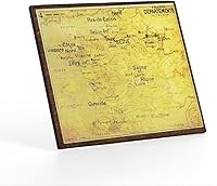 Vista 1 de Odoria Accesorios de decoración de casa de muñecas con mapa de pared en miniatura 1/12