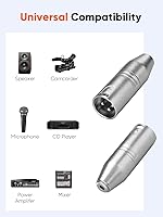 Vista 4 de CableCreation Adaptador macho de 0.138 in a XLR 2 piezas, convertidor de audio estéreo X LR a 1/8 pulgadas, conector estéreo TRS hembra de 1/8