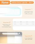 WILLED Under Cabinet Lighting, Rechargeable Motion Sensor Light Indoor, Magnetic Closet Lights, 3 Color Temps, Dimmable Wireless Under Counter Lights for Kitchen (2 Pack, White)