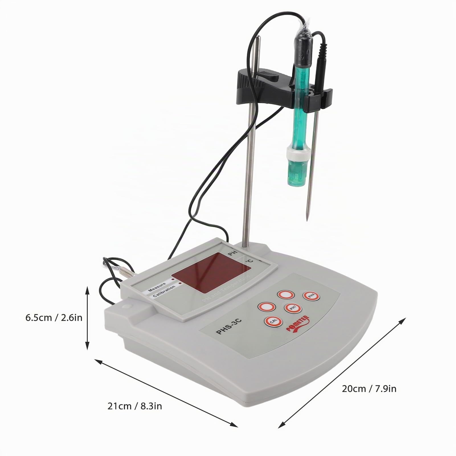SIXRUN PH-mètre de Laboratoire de Paillasse PH-mètre de Laboratoire d'étalonnage Automatique de Haute Précision pour Aquarium Fish Tank Piscine PH Meter (Prise UE 230V)