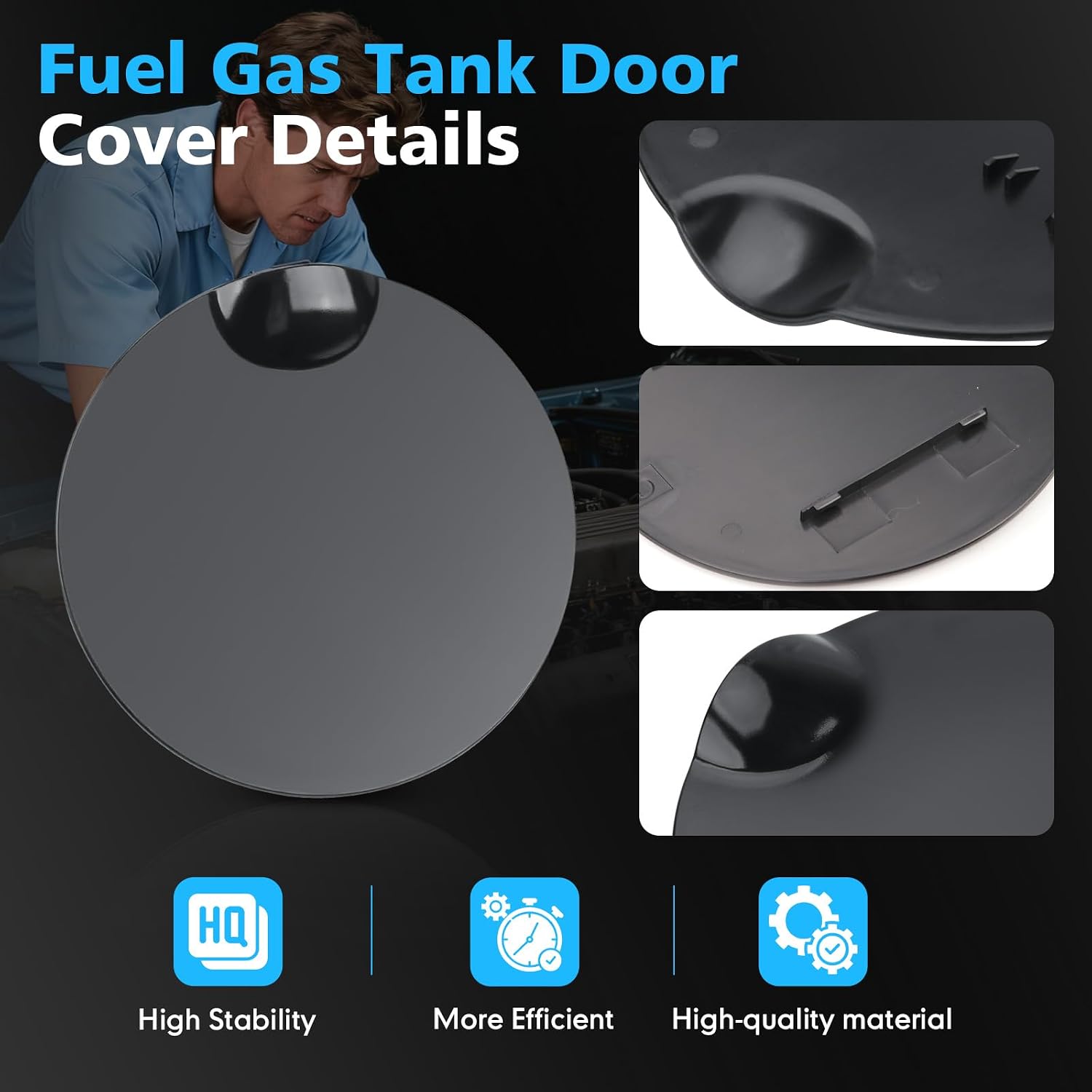 Fuel Door Cover 9L3Z-99405A26-AA for Ford F150 2009-2014, Fit for Lincoln Mark LT 2010-2014 Fuel Tank Door Fender Bed-Fuel Lid Door Gas Cap