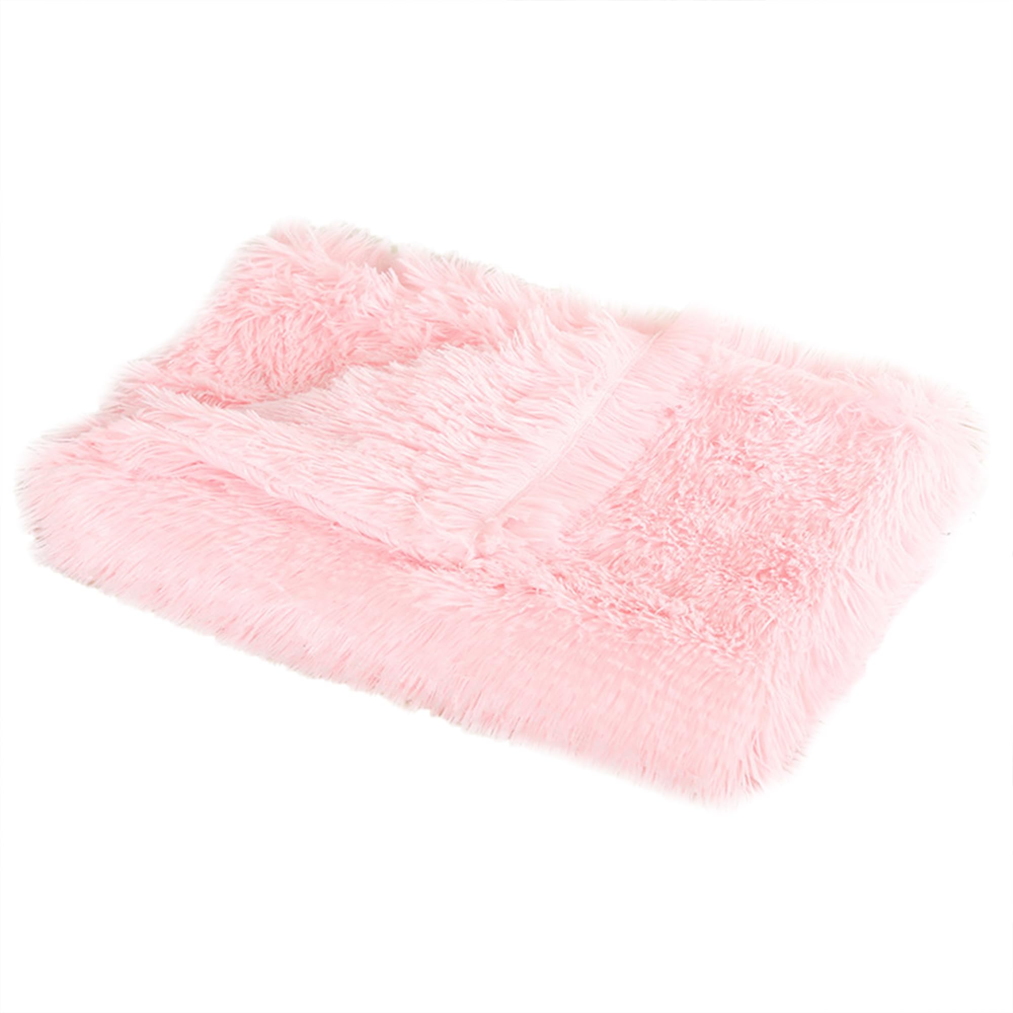 Lot de 2 couvertures en peluche moelleuse pour chien et chat – Couverture douce et lavable en machine – Couverture polyvalente et apaisante pour chien et chat (rose, 127 x 100 cm)
