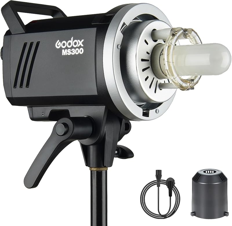 Godox MS300 Kompakt Stúdió Vaku - 300Ws Könnyű Súlyú Vaku 2.4G X Rendszerrel, 50 Fokozatú Teljesítmény, Bowens Rögzítés, Elővillantás Elleni