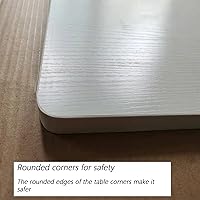 Vista 7 de Banco de trabajo plegable para montaje en pared, escritorio de mesa blanco para oficina en casa, pequeño escritorio flotante de madera plegable