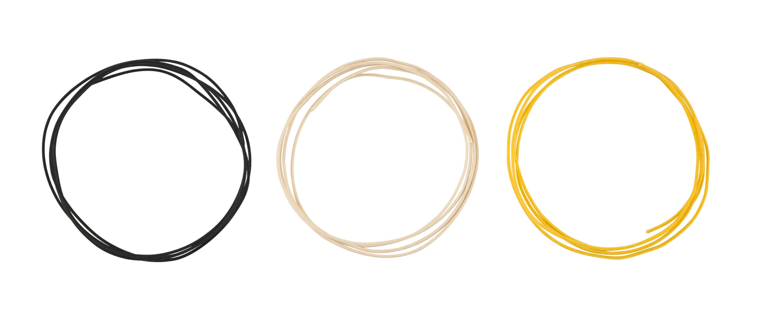 Pure Vintage Cloth Wire, 22 AWG, Black, White, Yellow, 5'