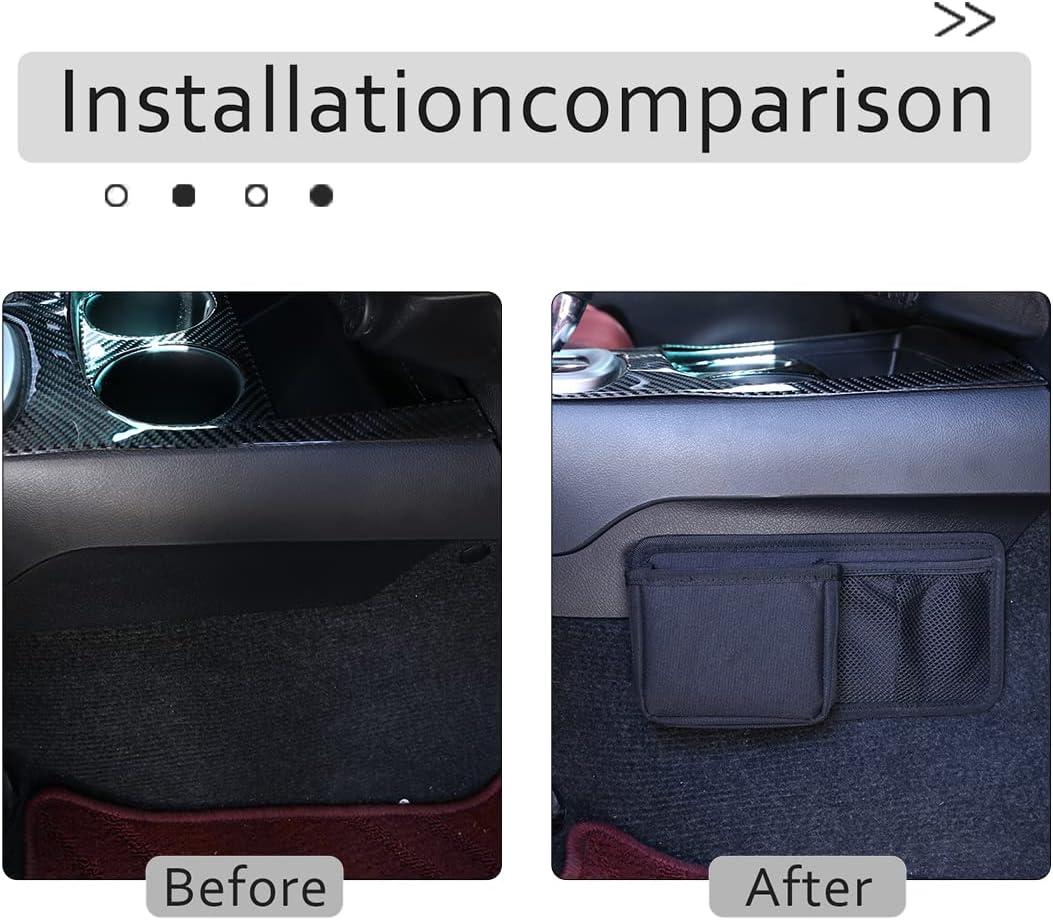 for Toyota Hilux 2015 2016 2017 2018 2019 2020 2021 Black Car Oxford Cloth Gear Shift Side Storage Bag Seat Phone Key Card Tray