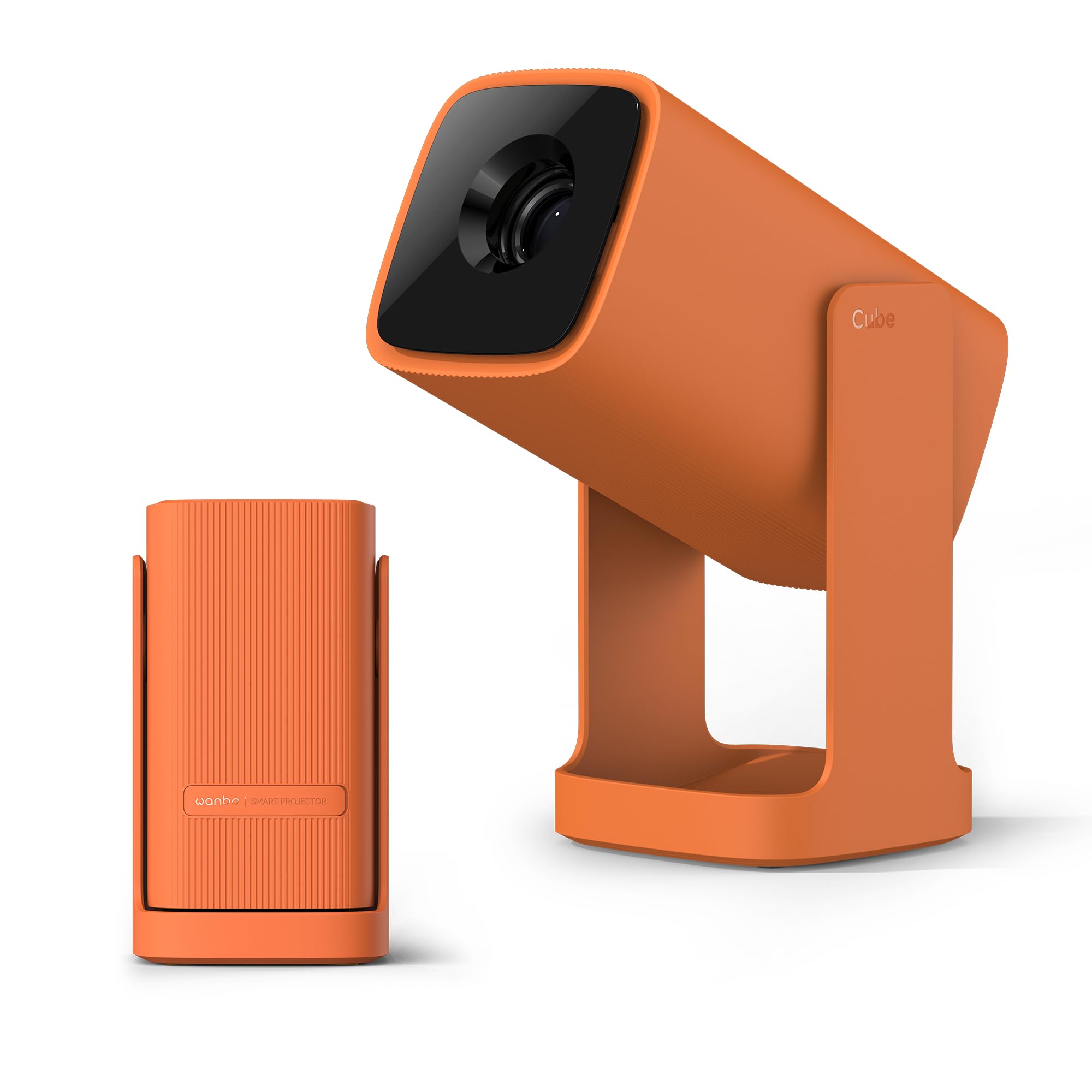 Wanbo Cube 1 Mini Vidéoprojecteur Compatible avec Android TV & Netflix intégré, 200 ISO Lumens, Projecteur Home Cinéma Portable, WiFi Bluetooth, Projecteur Vidéo Rotatif 360°, Ultra léger 0,9 kg