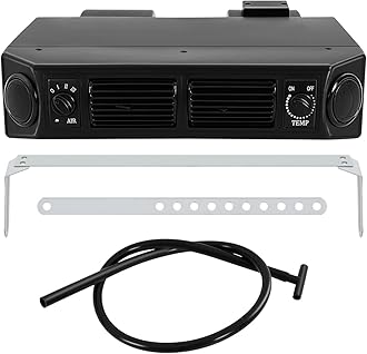 12V Universal Under Dash A/C Evaporator AC Air Conditioning Evaporator Kit 3-Speed Air Flow Single Cooling 80W for Car Truck Black New