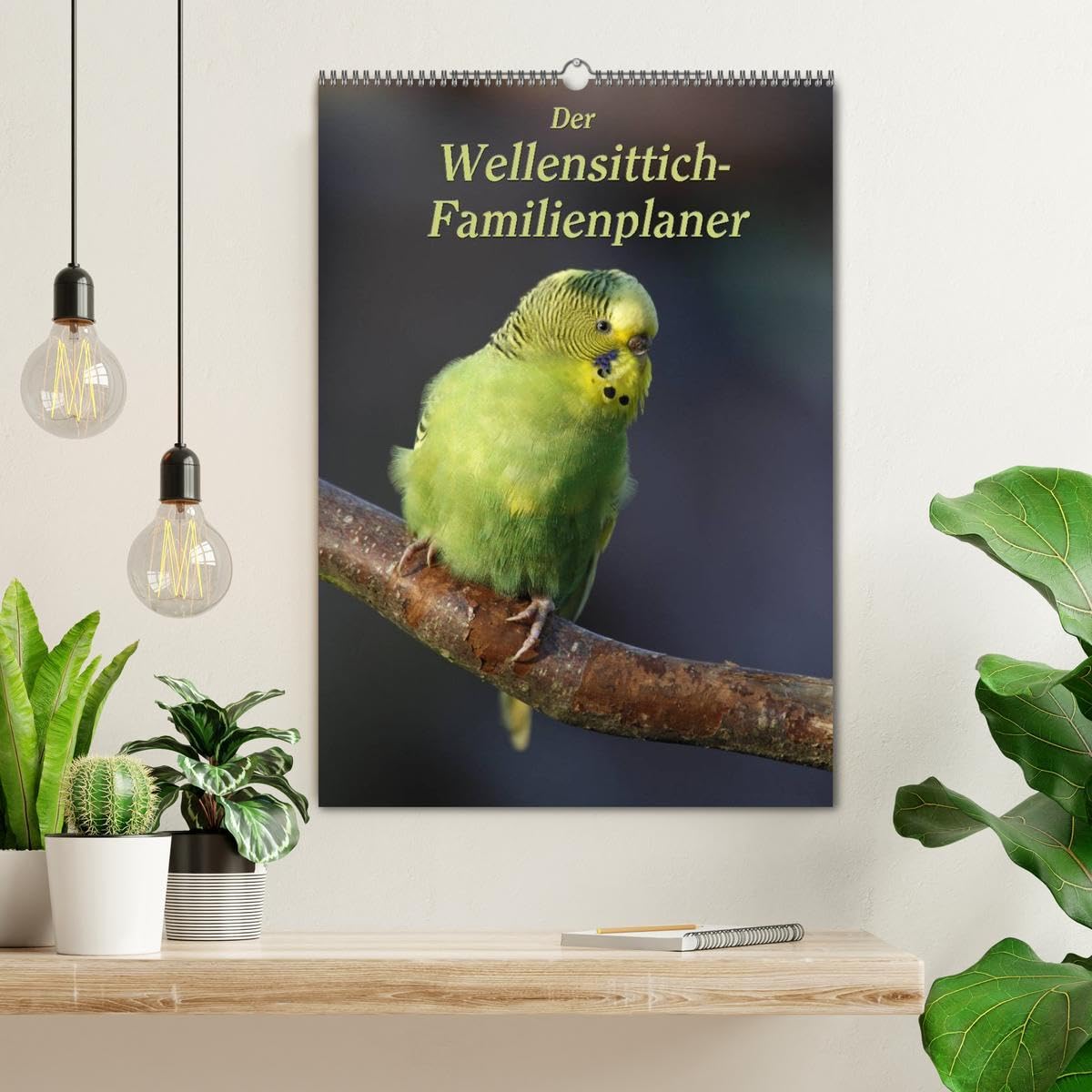 Der Wellensittich-Familienplaner (Wandkalender 2026 DIN A2 hoch), CALVENDO Monatskalender: Putzige Piepmätze (CALVENDO Tiere)