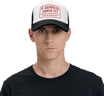 Hats for Dad If Assholes Could Fly This Place Would Be an Airport Mesh Casquette Graphic Baseball Cap