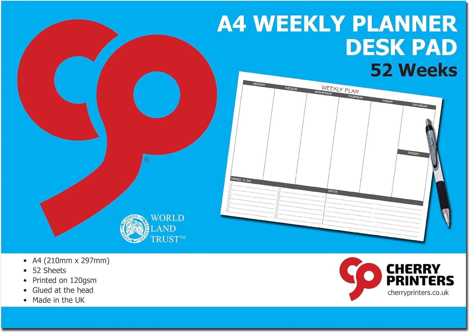Cherry Printers Weekly Planner Desk Pad A4 | 50 Pack — image 1