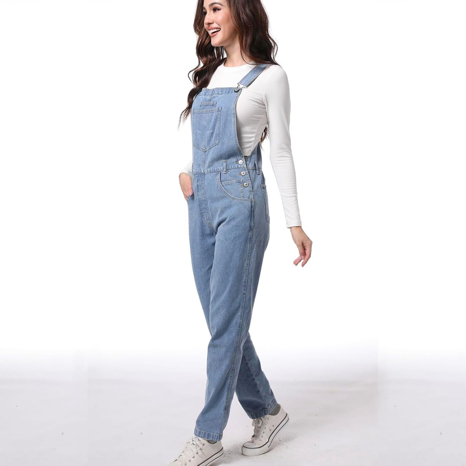 Mars Guard Women Denim Overalls Jean Bib 90s Retro Dungaree Ladies Loose Fit Fashion Cotton Casual Relaxed Jumpsuit - Image 7