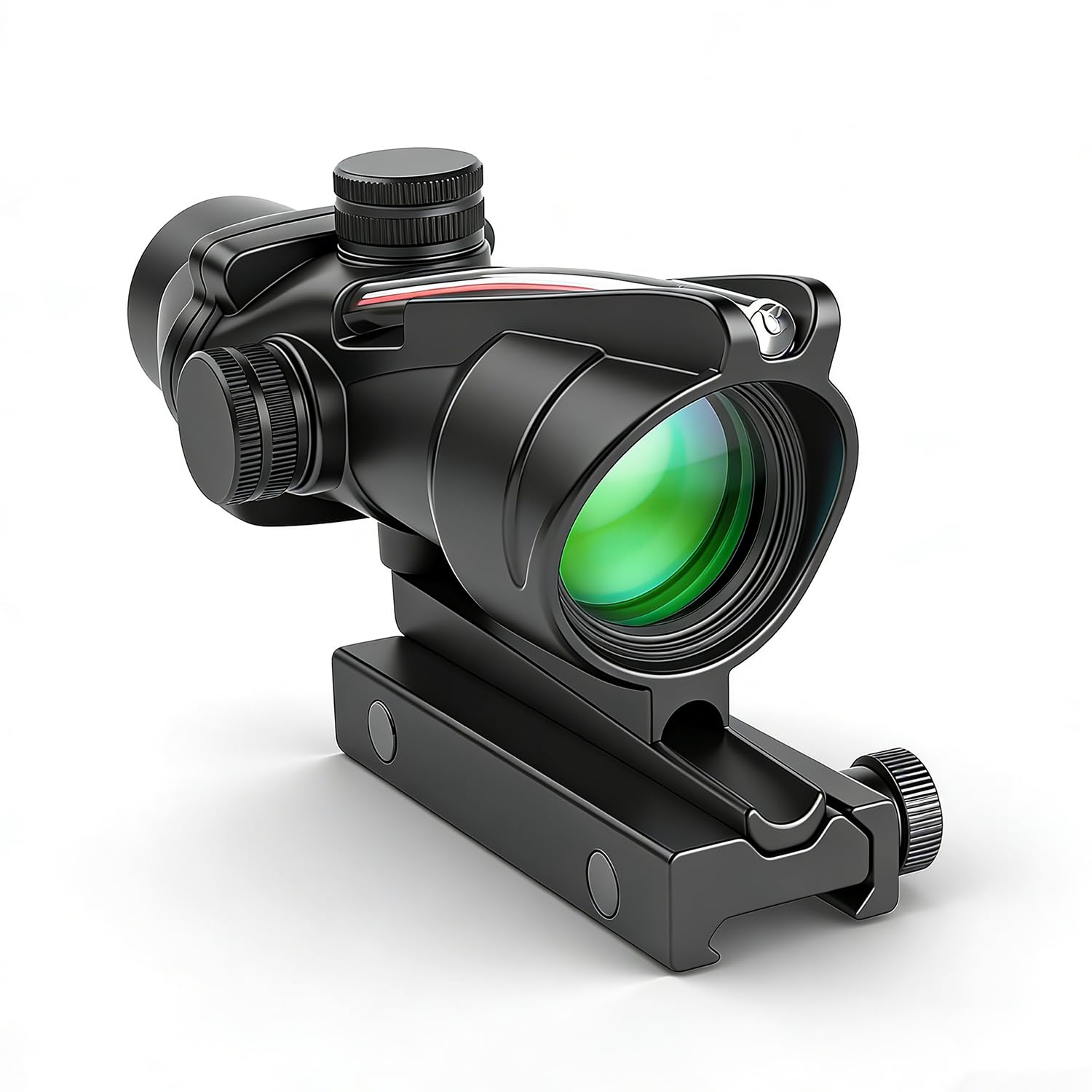 Cannocchiale da puntamento 4x32 con reticolo a croce rosso-verde e nero