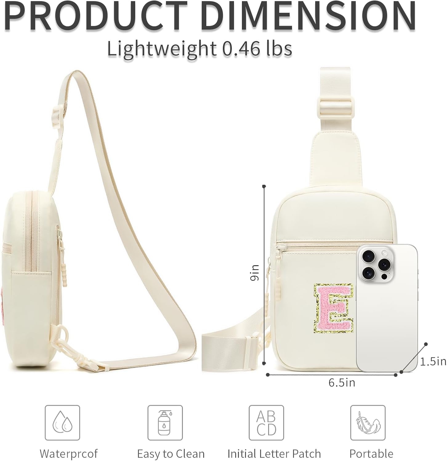 Easter Basket Stuffers for Teens Girls: Fanny Pack Birthday Gift for 8 9 10 11 12 Year Old Teen Girl Trendy Stuff, Preppy Colorblock Crossbody Bag Adjustable Sling Belt Bags Purse for Travel - Image 4