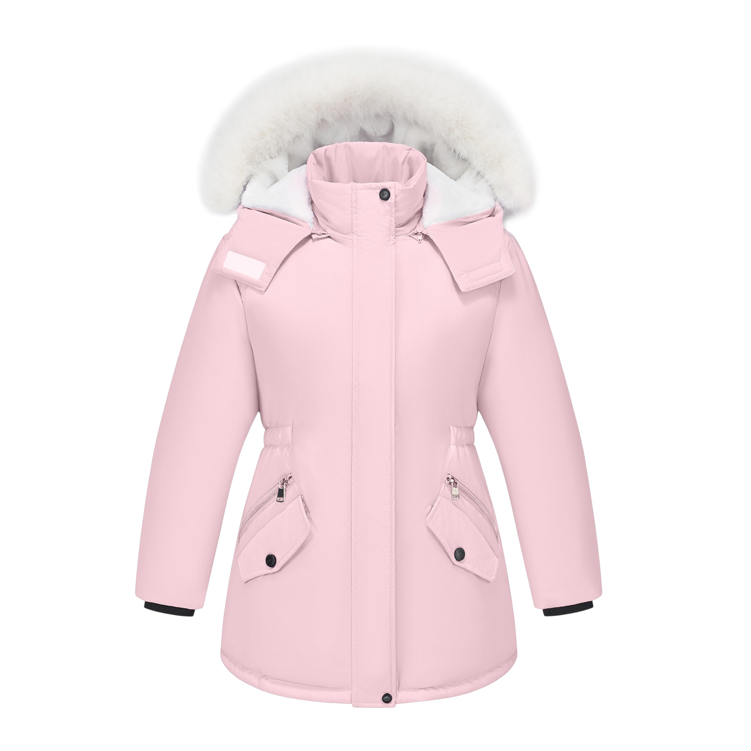 WULFUL Girl’s Winter Parka Coat Long Waterproof Warm Fleece Puffer Jacket