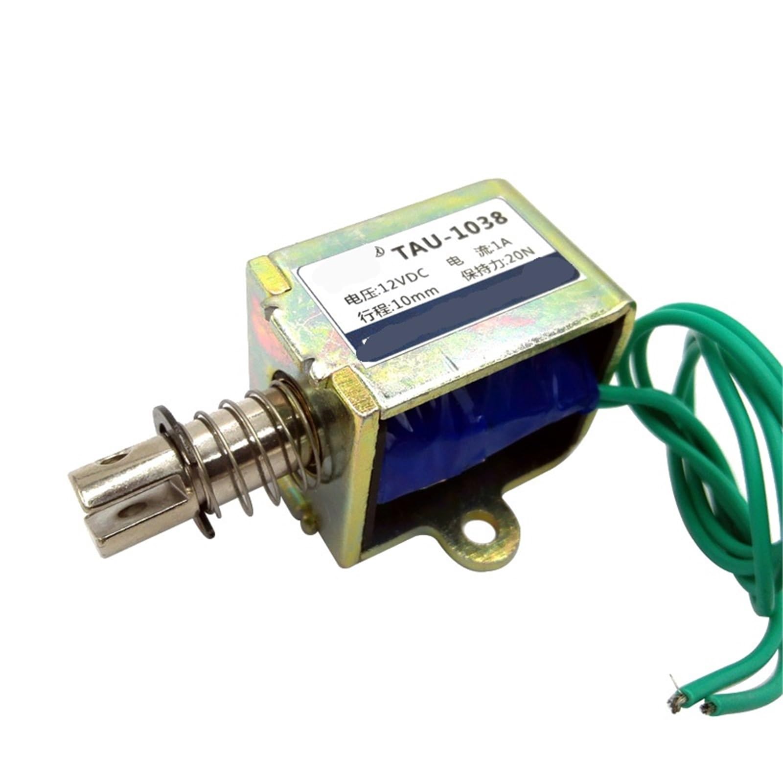 Électroaimant 12V CC 24V TAU1038 de traction 20N avec course de 10mm