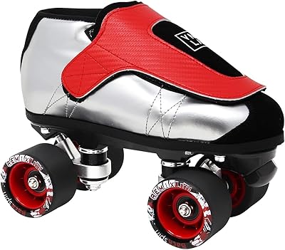 VNLA Junior SLVR Jam Skates for Men and Women - Indoor Unisex Quad Roller Skates, Men 9 / Women 10