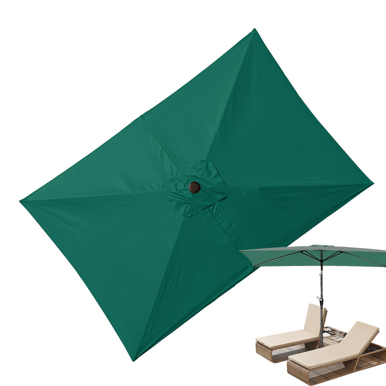 Ombrellone Sostitutivo da Giardino Copertura Rettangolare Impermeabile | 200x300cm Tessuto per Ombrellone da Giardino per Spiaggia, Piscina, Terrazzo, Balcone, Prato, Mercato, Copertura per