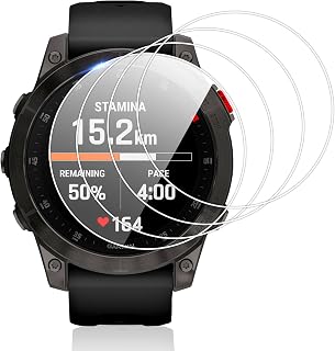 Vauki 4 Stück Schutzfolie für Garmin Epix Gen 2,9H Härte Schutzglas Displayschutzfolie,Kratzfest HD Transparent Anti-Fingerprint Blasenfrei Full Screen Displayschutz