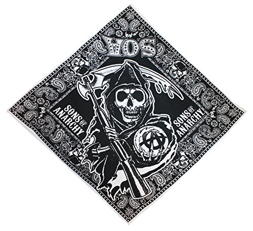 Sons of Anarchy Paisley Bandana - Black/White