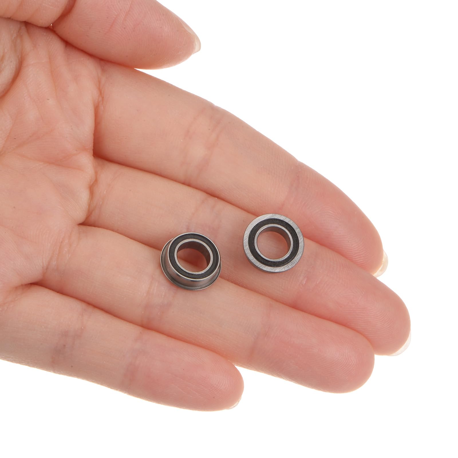 Uxcell MF85-2RS Flansch-Kugellager (5x8x2,5 Mm) – Doppelt Abgedichtet, Chromstahl, 10 Stück, Für Motoren, Getriebe & Mehr