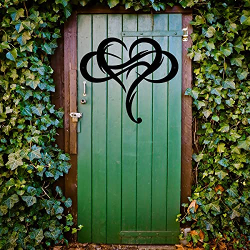 Infinity Heart Wall Decor,33*38Cm Black-Abstract Steel Metal Wall Art Love Wall Sign For Outdoor Indoor Home Wedding Wall Decoration #TOP5