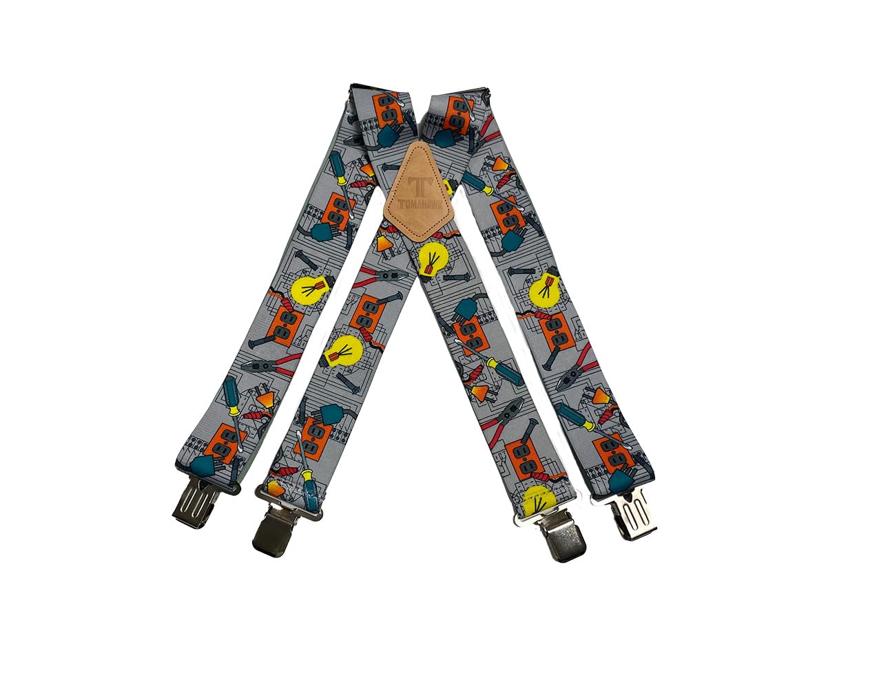Tomahawk Tools Unisex Electricians Tomahawk Heavy Duty Braces, Adjustable, Suspenders, Strong Clasp (Electricians)