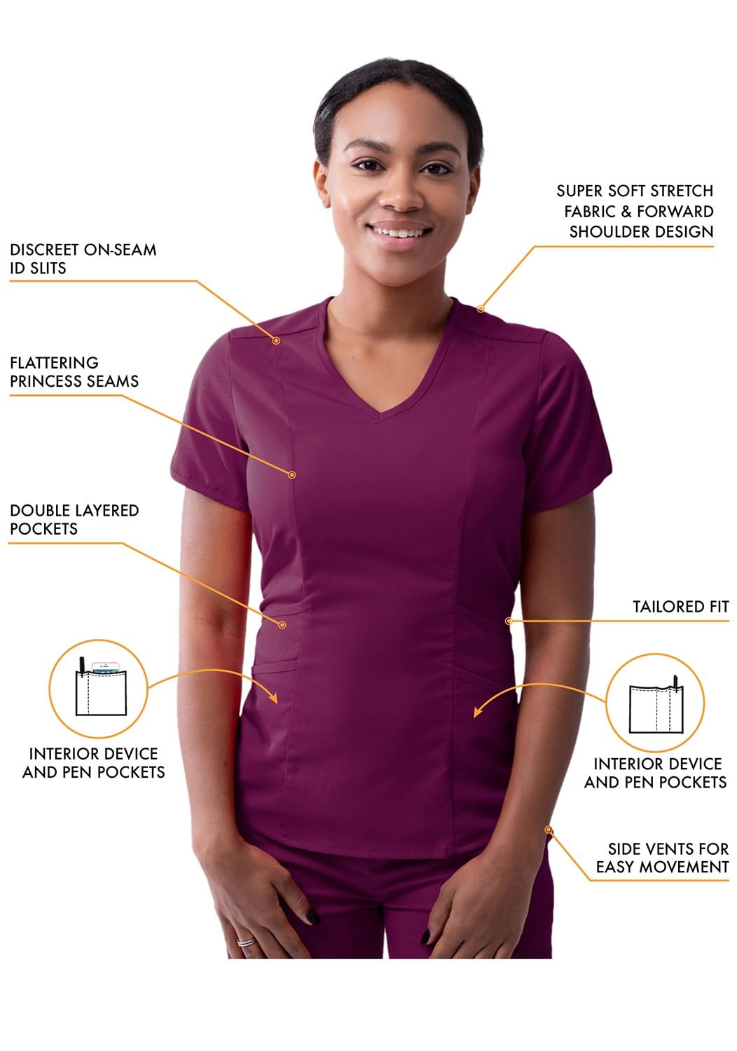 Adar Pro Moderna Atlético Fregar Set Por Mujeres - Moderna V-Cuello Top & Yoga Corredor Fregar Pantalones