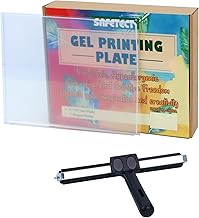 Safetect Gel Printing Plate Kit - 8" x 10" Upgraded Gel Plate for Printing Supplies Reusable Print Plate with Brayer for Press Art for Card Making, Crafts, Scrapbooking & Home Décor