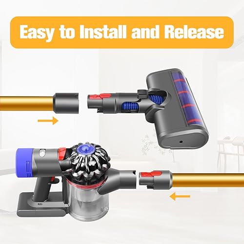 Miniatura 18 de Piezas de repuesto para aspiradora Dyson V7 V8 V10 V11 V15, tubo de extensión al vacío, pieza de repuesto de varilla de liberación rápida de 28.5