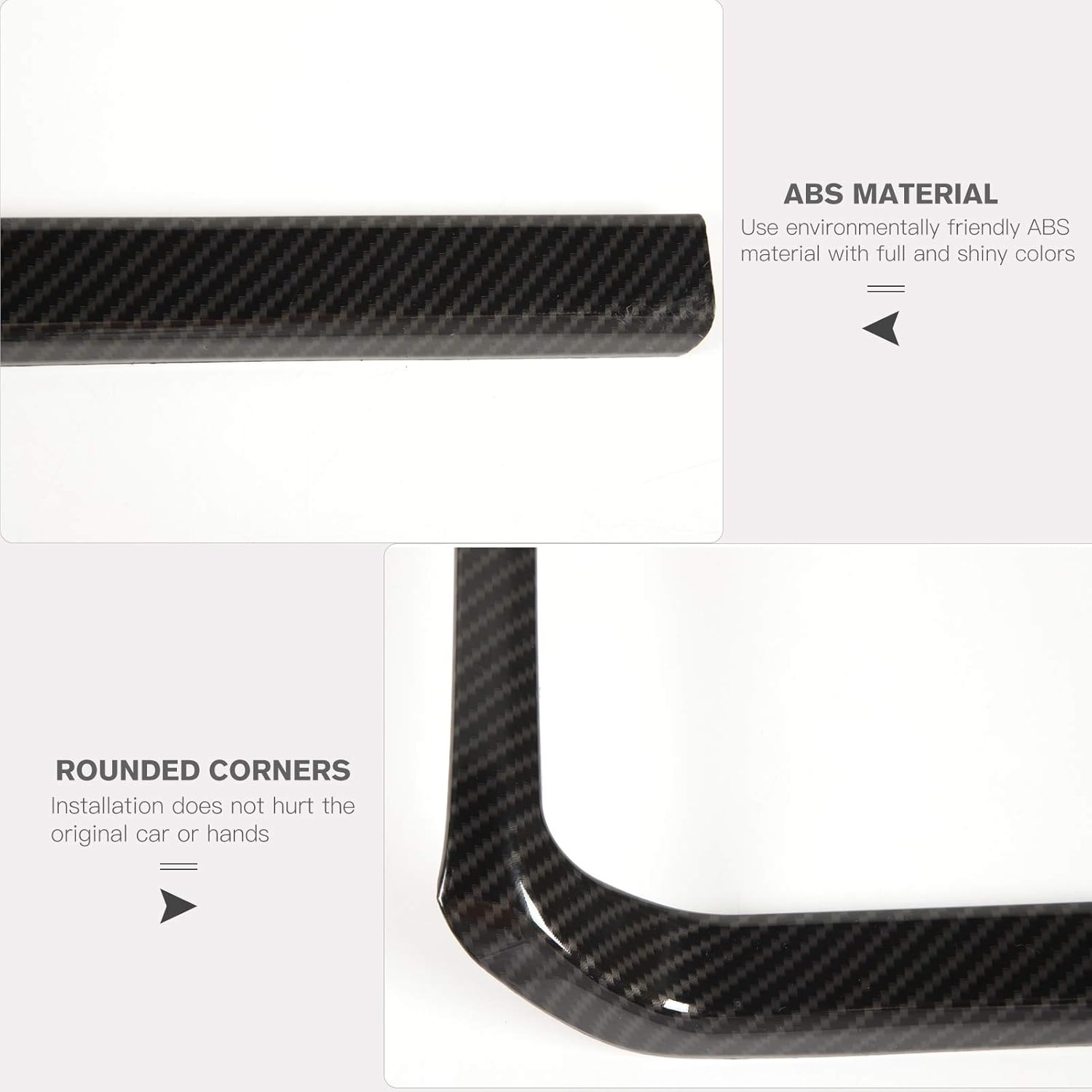 Voodonala Center Console Cup Holder Storage Trim Gear Shift Frame for 2014-2018 Chevy Silverado GMC Sierra Interior Accessories,ABS Carbon Fiber 1pc