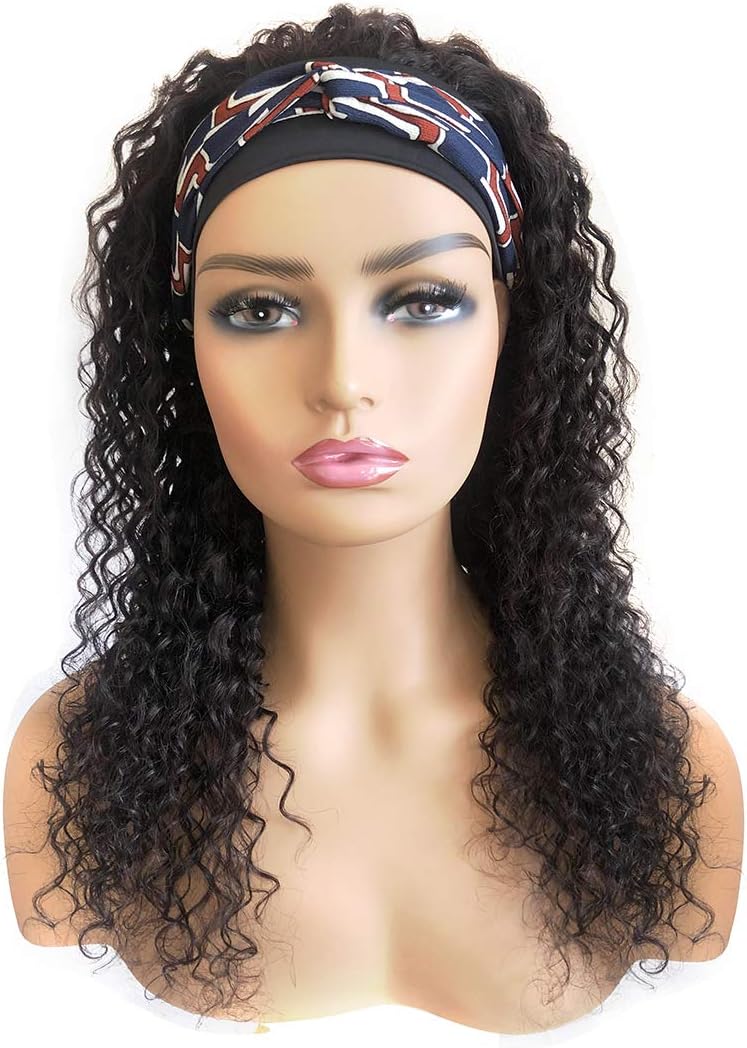 Viviabella Headband Wig Water Wavy Human Hair None Lace Front Wigs 9A Glueless Brizilian Virgin